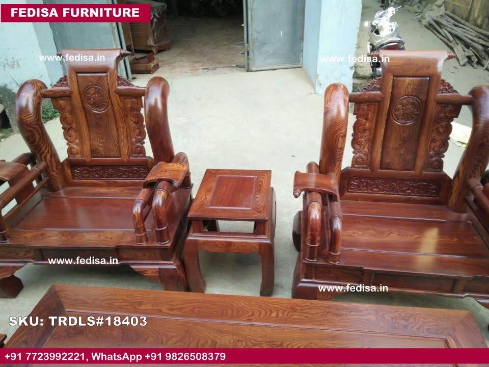 Traditional Teak Wood Sofa Set-1717
