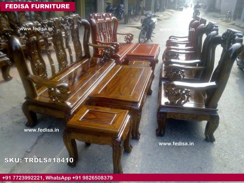 Traditional Teak Wood Sofa Set-1724