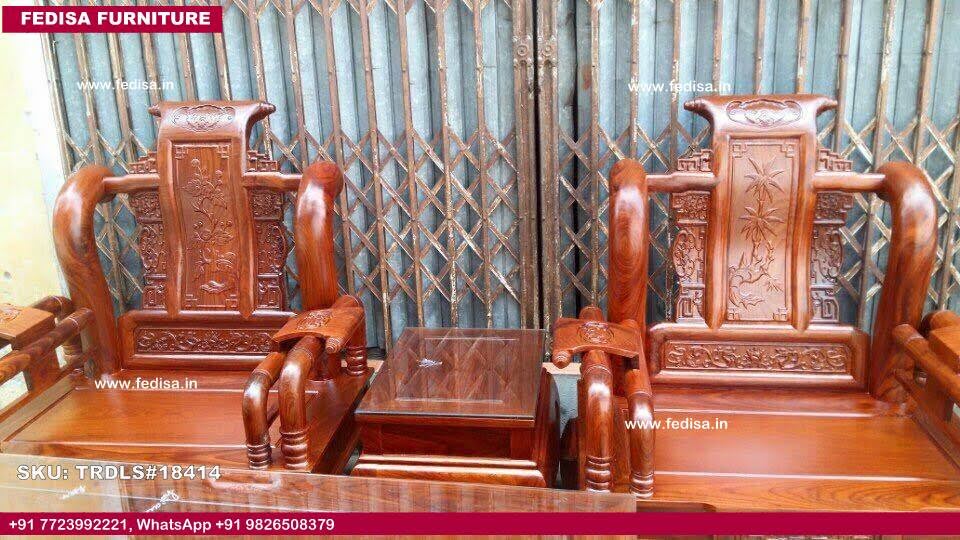 Traditional Teak Wood Sofa Set-1728