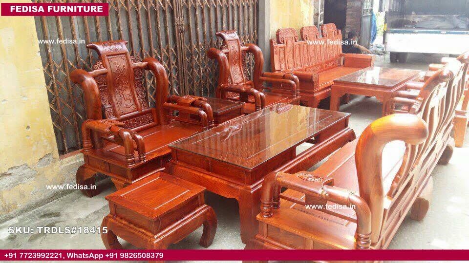 Traditional Teak Wood Sofa Set-1729