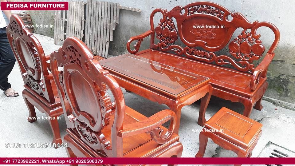 Traditional Teak Wood Sofa Set-1758