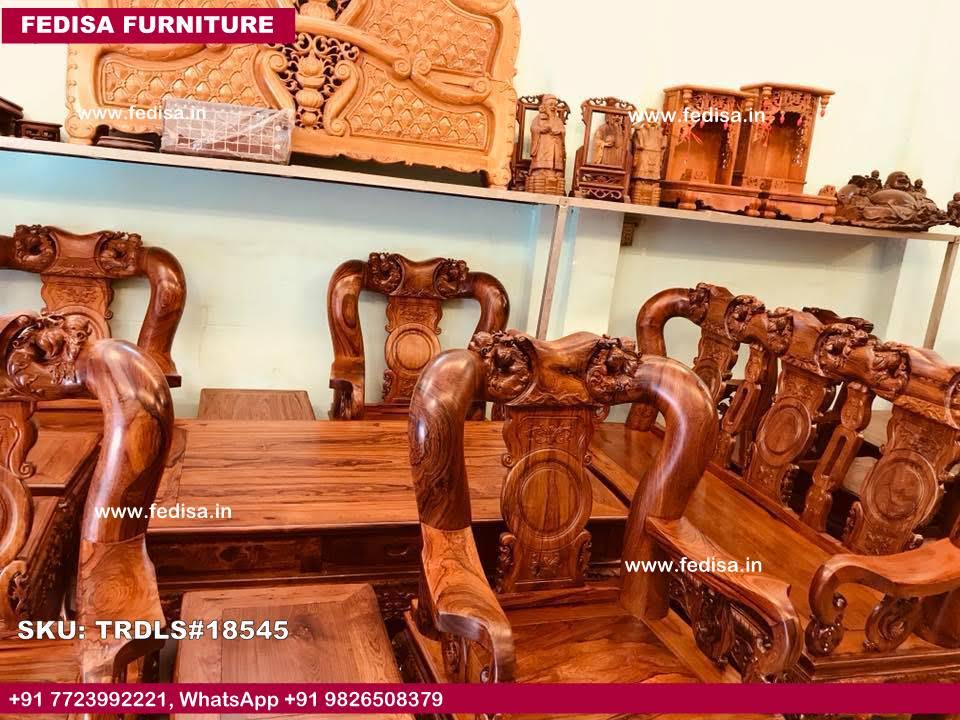 Traditional Teak Wood Sofa Set-1859