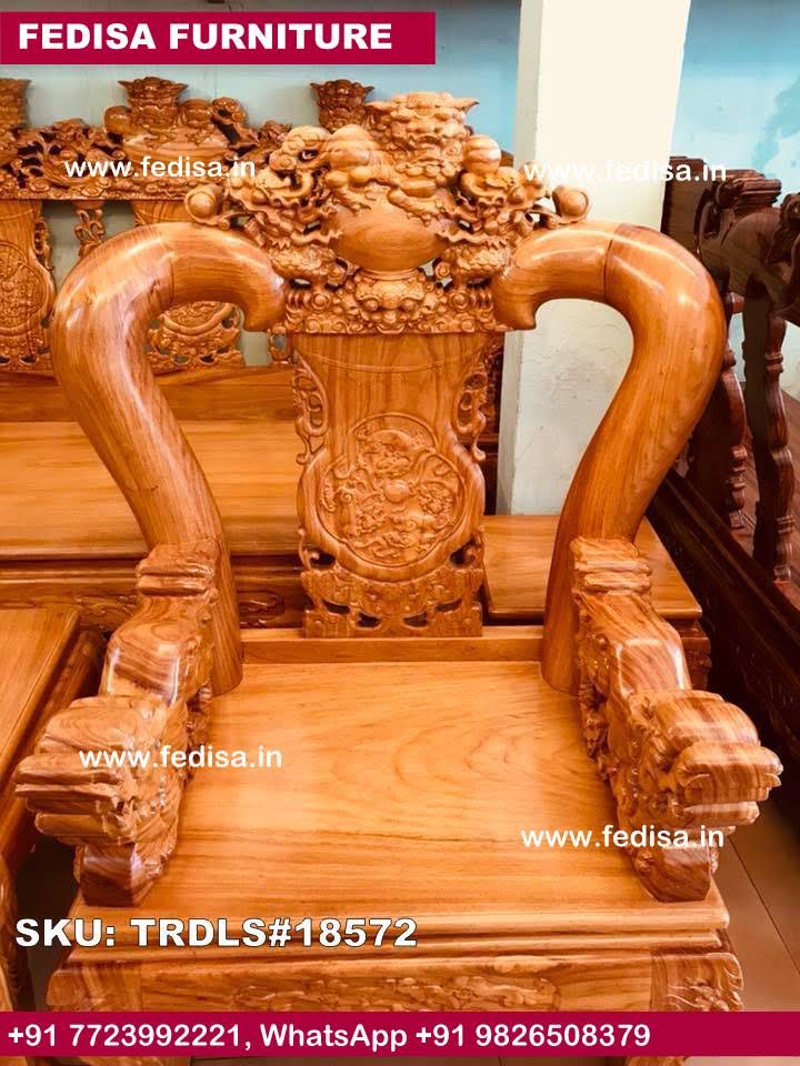 Traditional Teak Wood Sofa Set-1886