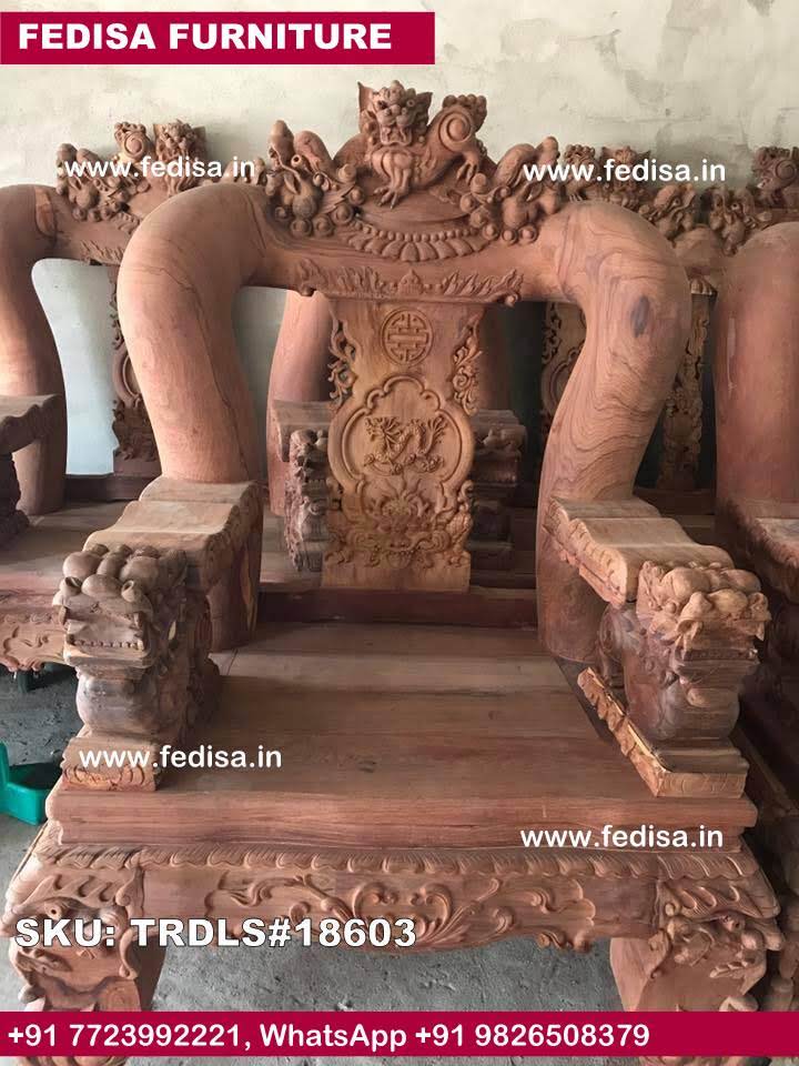 Traditional Teak Wood Sofa Set-1917