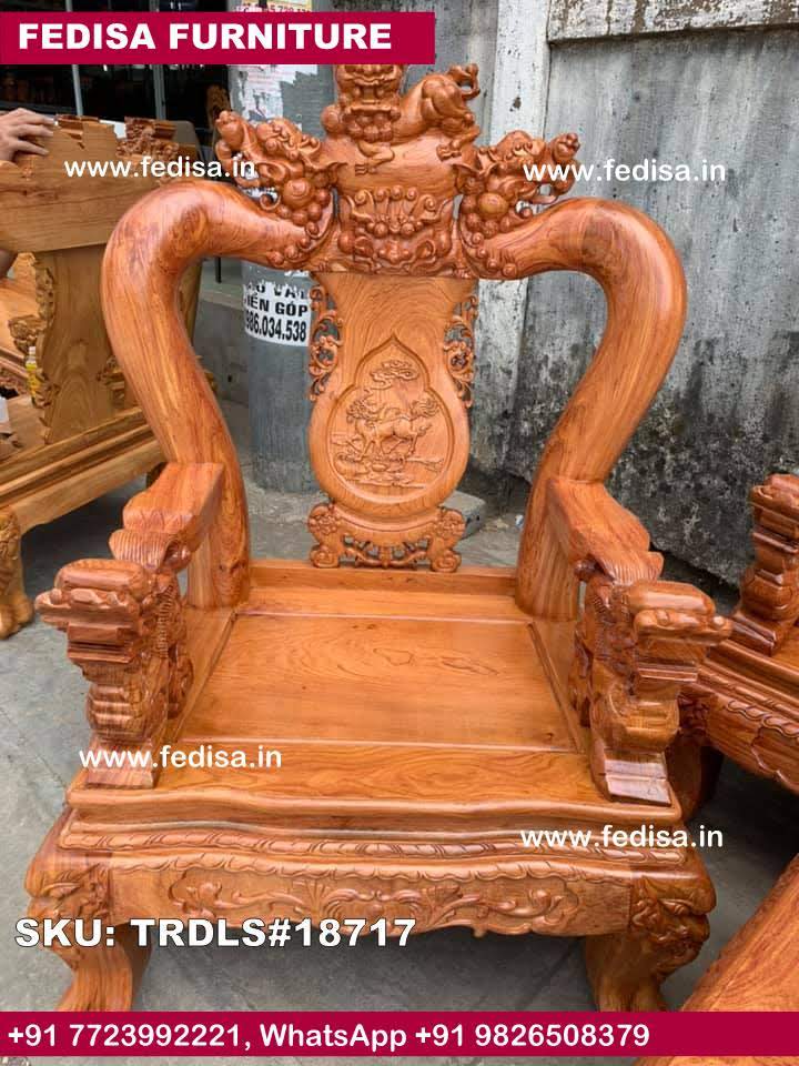 Traditional Teak Wood Sofa Set-2025