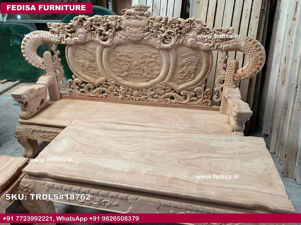 Traditional Teak Wood Sofa Set-2070