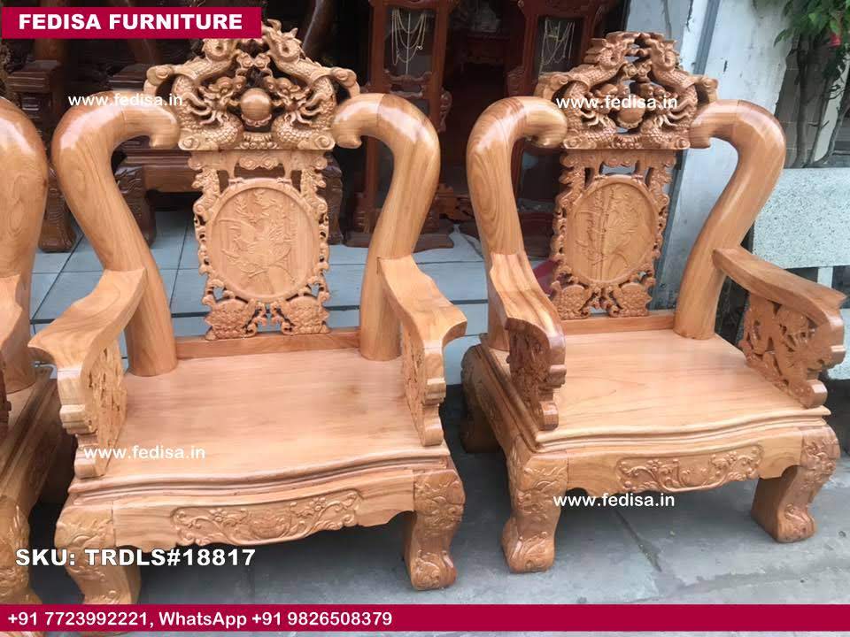 Traditional Teak Wood Sofa Set-2125