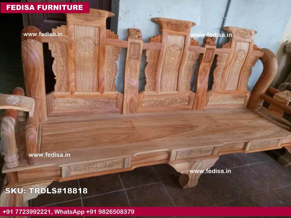 Traditional Teak Wood Sofa Set-2126