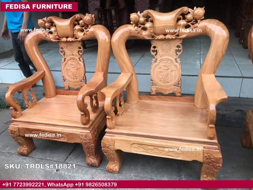 Traditional Teak Wood Sofa Set-2129