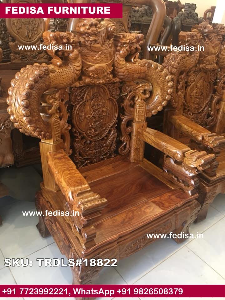 Traditional Teak Wood Sofa Set-2130