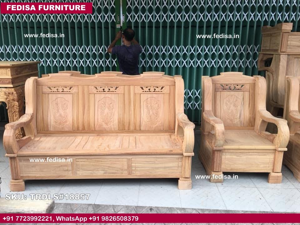 Traditional Teak Wood Sofa Set-2165