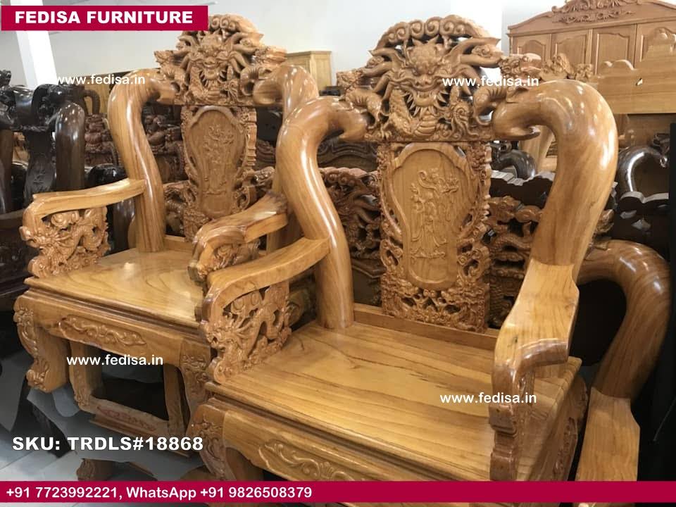 Traditional Teak Wood Sofa Set-2176
