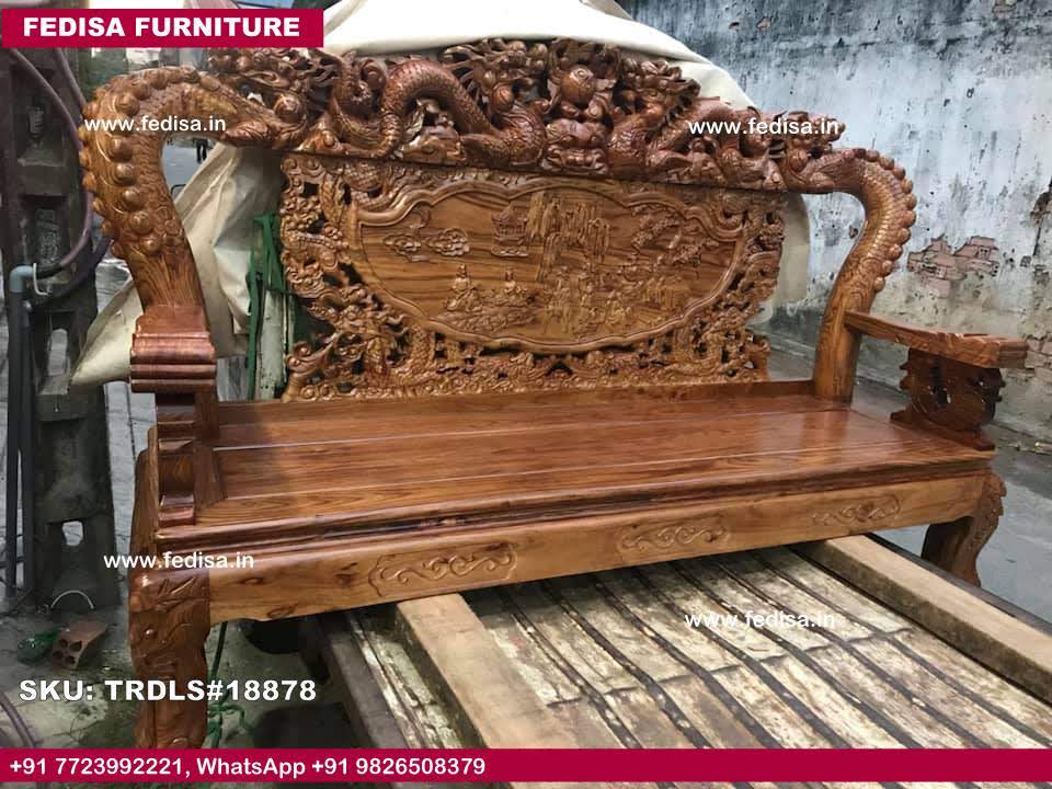 Traditional Teak Wood Sofa Set-2186