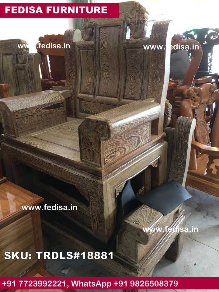 Traditional Teak Wood Sofa Set-2189
