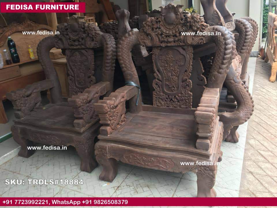 Traditional Teak Wood Sofa Set-2192