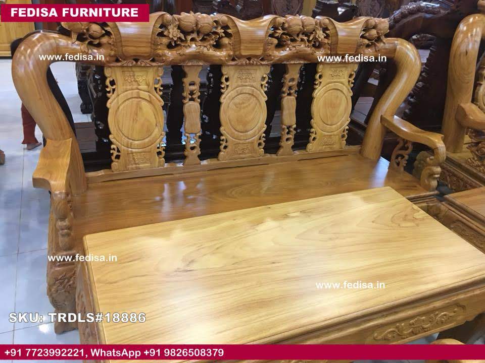 Traditional Teak Wood Sofa Set-2194