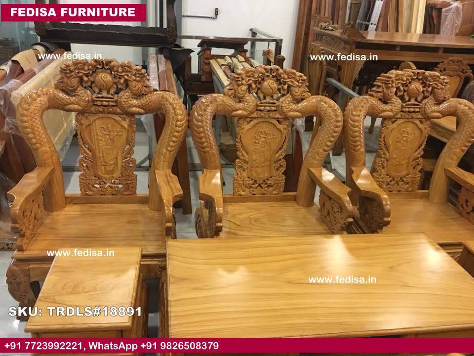 Traditional Teak Wood Sofa Set-2199