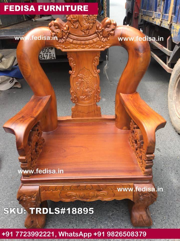 Traditional Teak Wood Sofa Set-2203