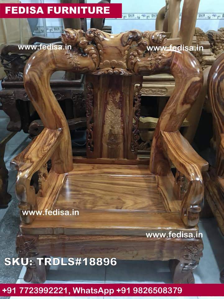 Traditional Teak Wood Sofa Set-2204