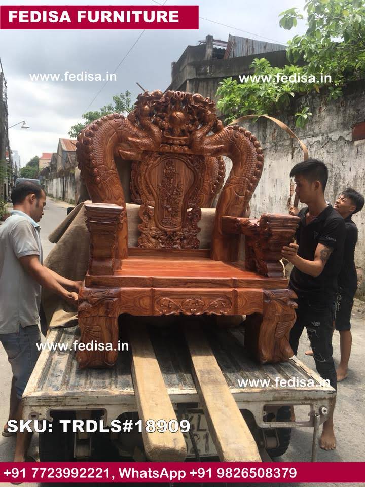 Traditional Teak Wood Sofa Set-2217