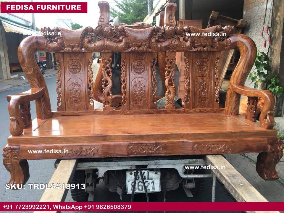 Traditional Teak Wood Sofa Set-2221