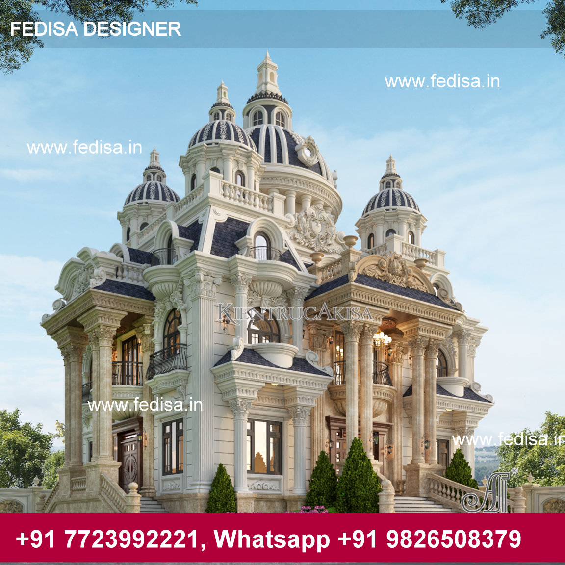 thiết kế biệt thự lâu đài cổ điển 2 tầng