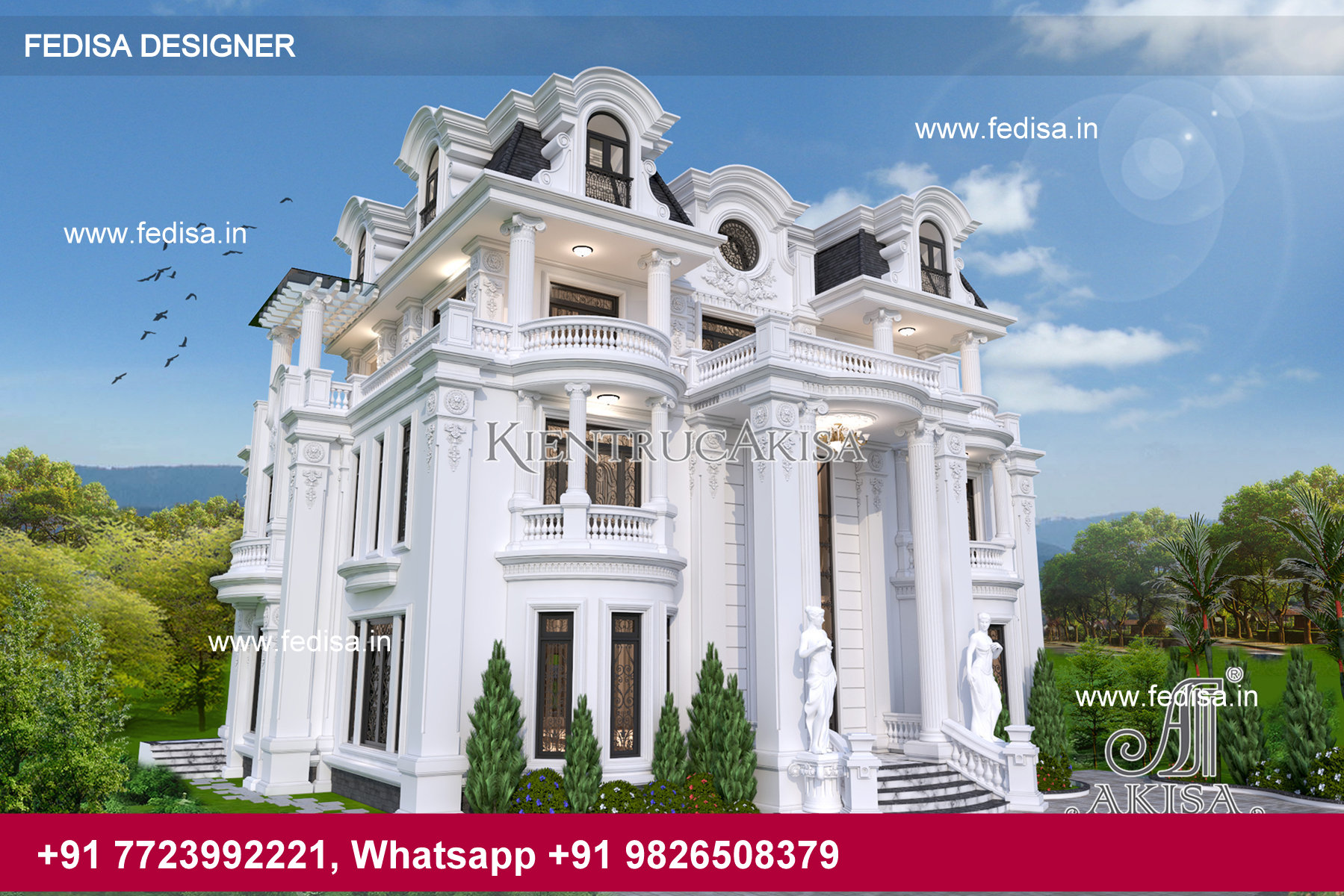 Thiết kế biệt thự lâu đài phong cách Pháp