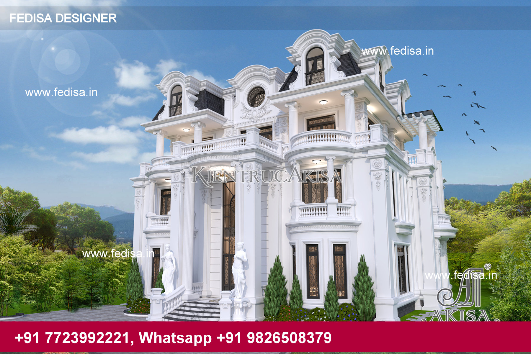 Thiết kế biệt thự lâu đài phong cách Pháp