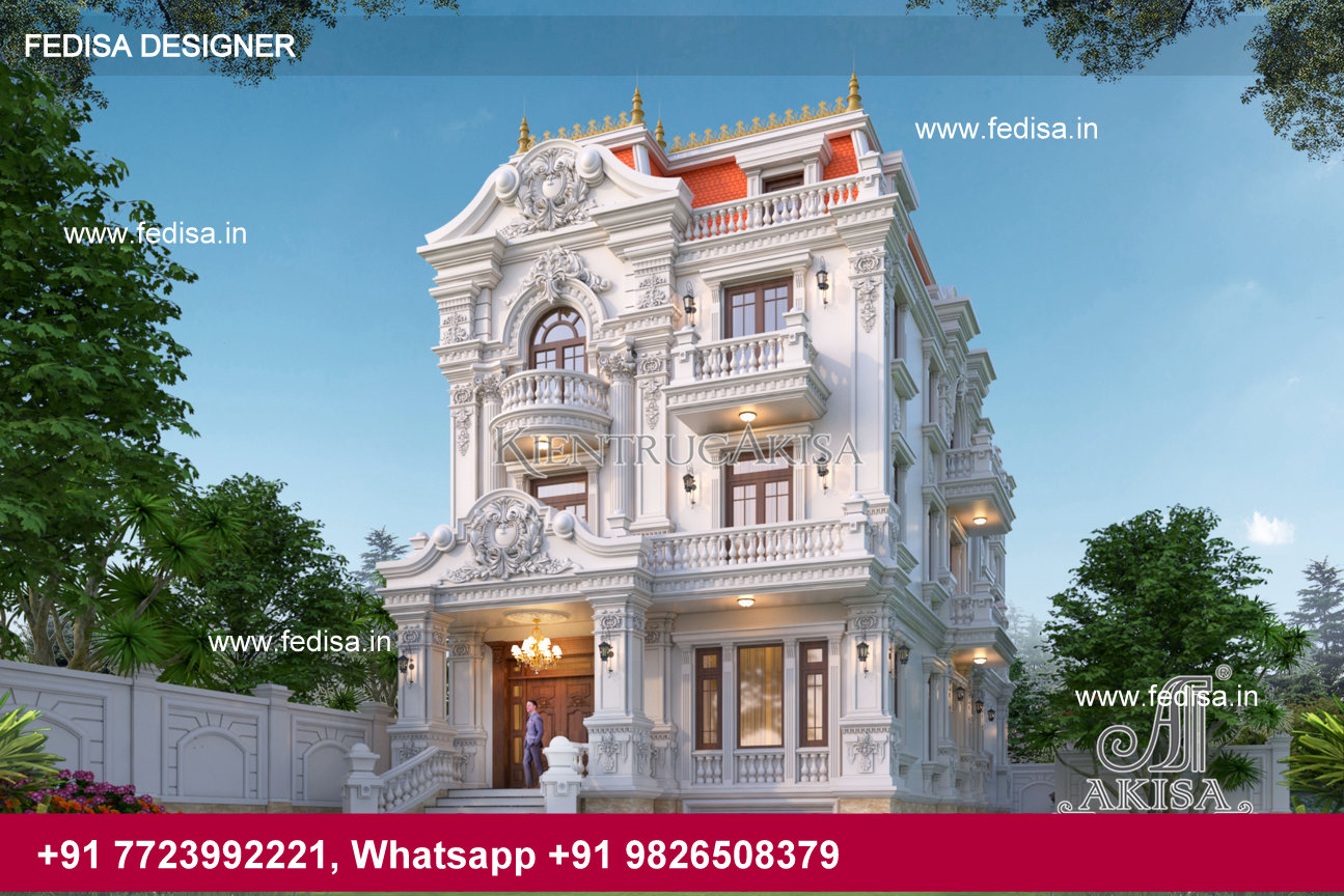 Thiết kế nhà đẹp tân cổ điển 3 tầng