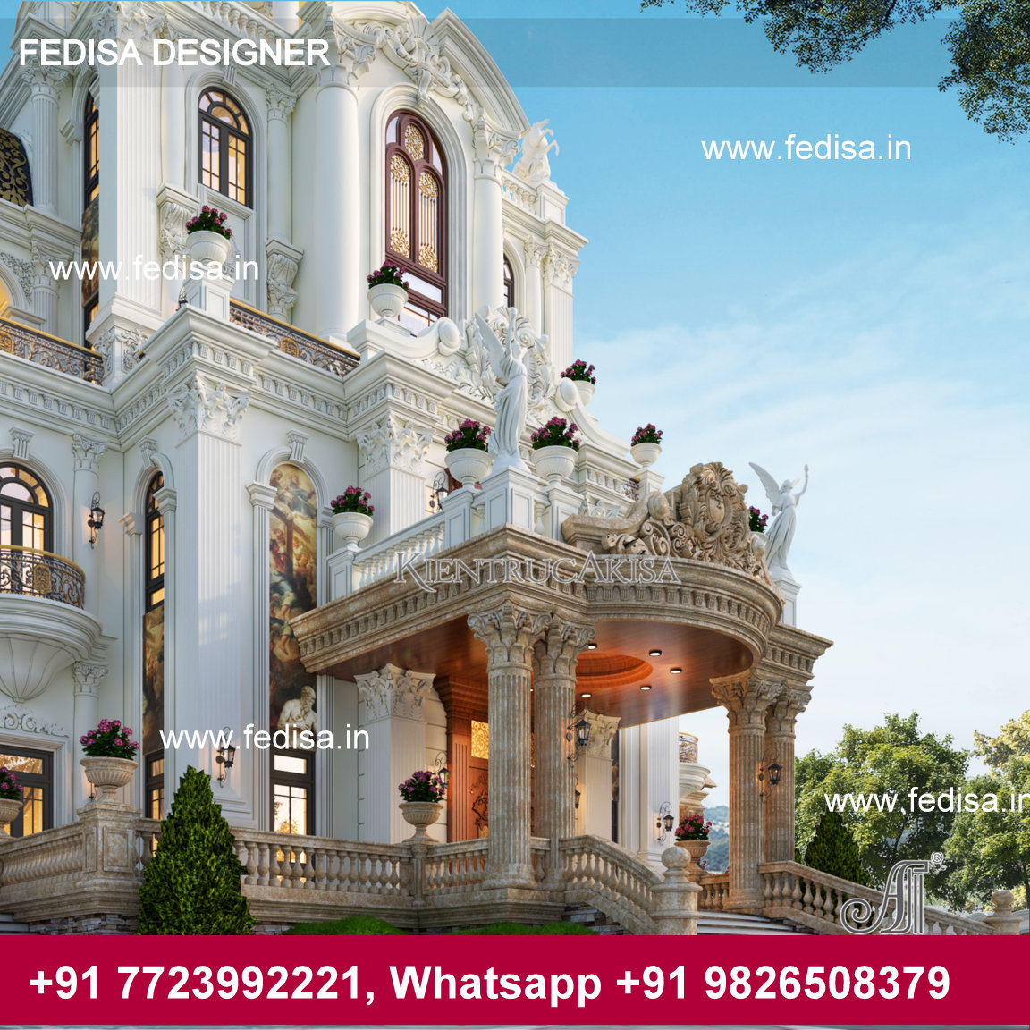 biệt thự lâu đài 4 tầng tân cổ điển Pháp