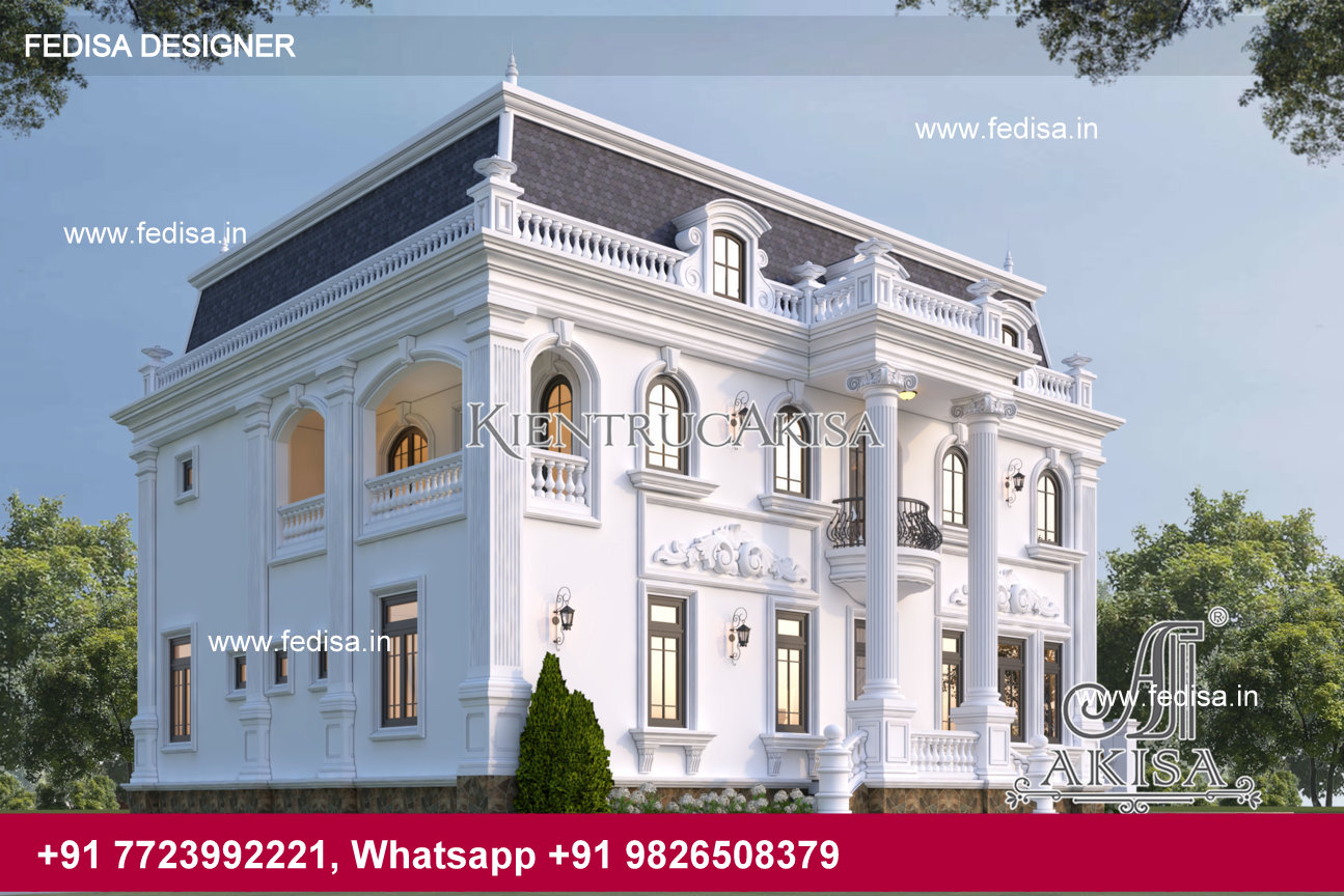 mẫu biệt thự cổ điển 2 tầng