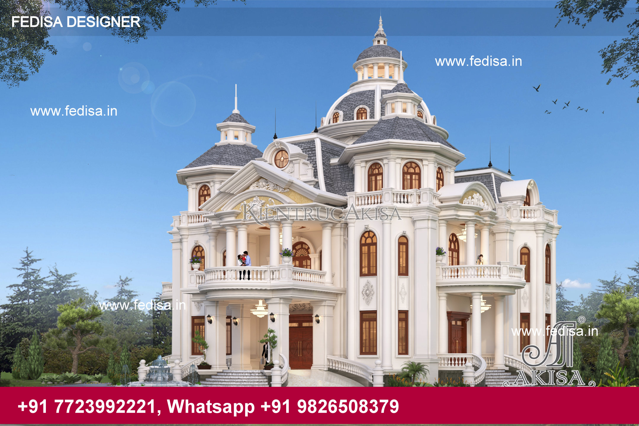 Mẫu biệt thự lâu đài 3 tầng tân cổ điển