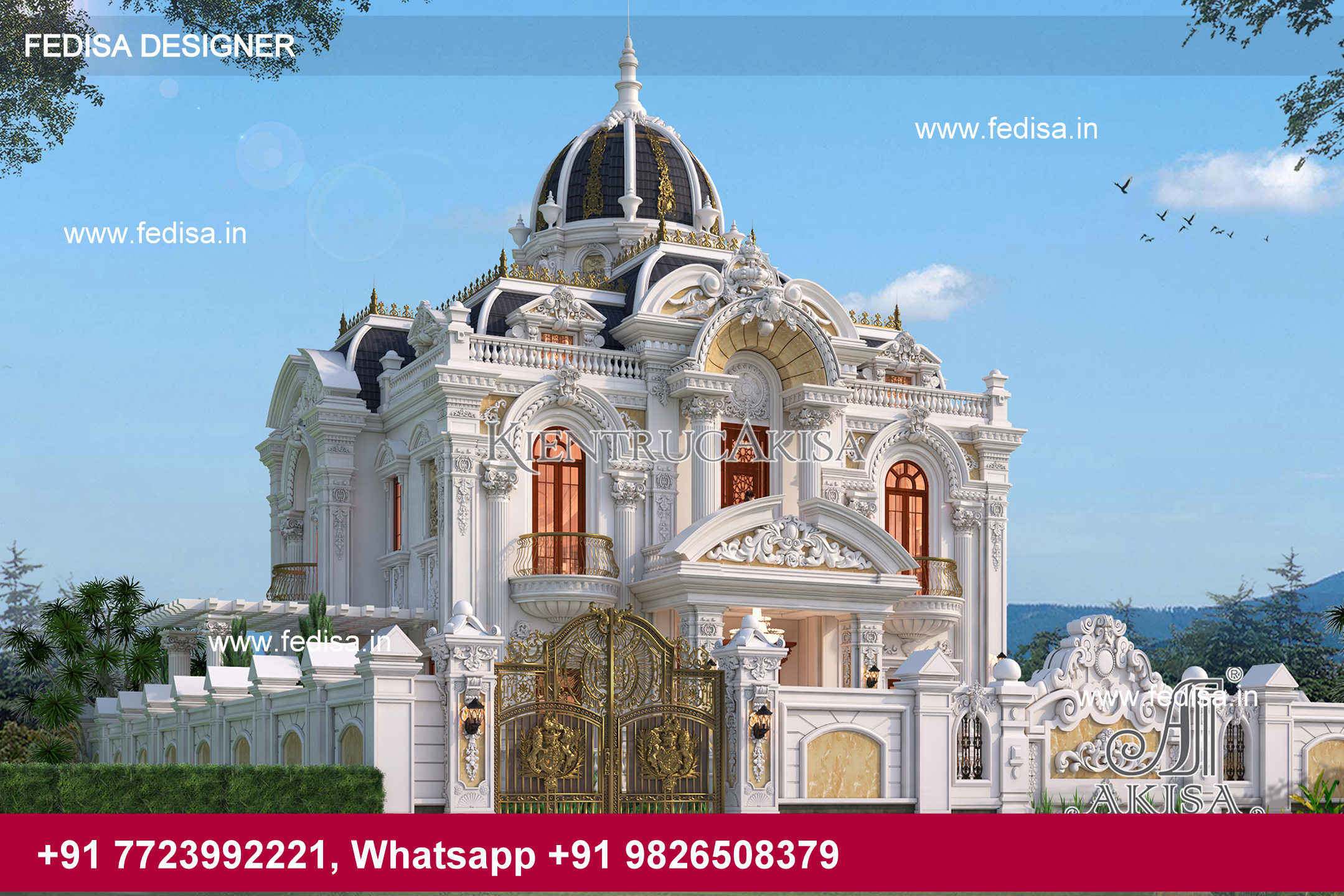 Mẫu biệt thự lâu đài cổ điển Pháp đẹp