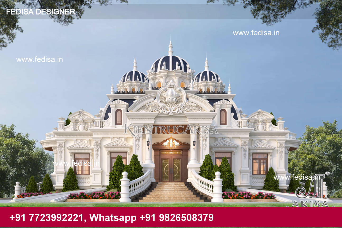 Mẫu biệt thự lâu đài kiểu Pháp 1 tầng