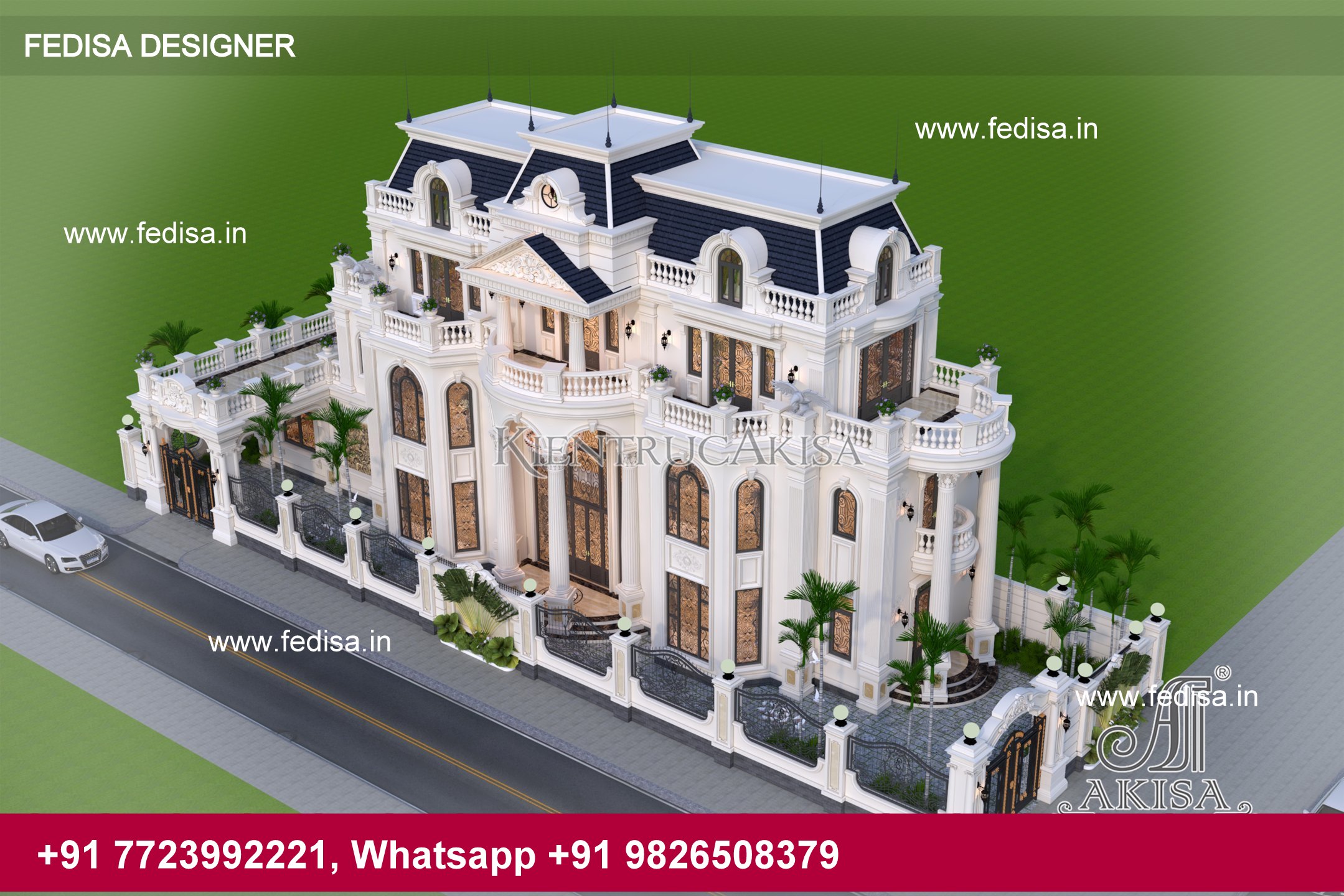 Mẫu dinh thự tân cổ điển 3 tầng đẹp