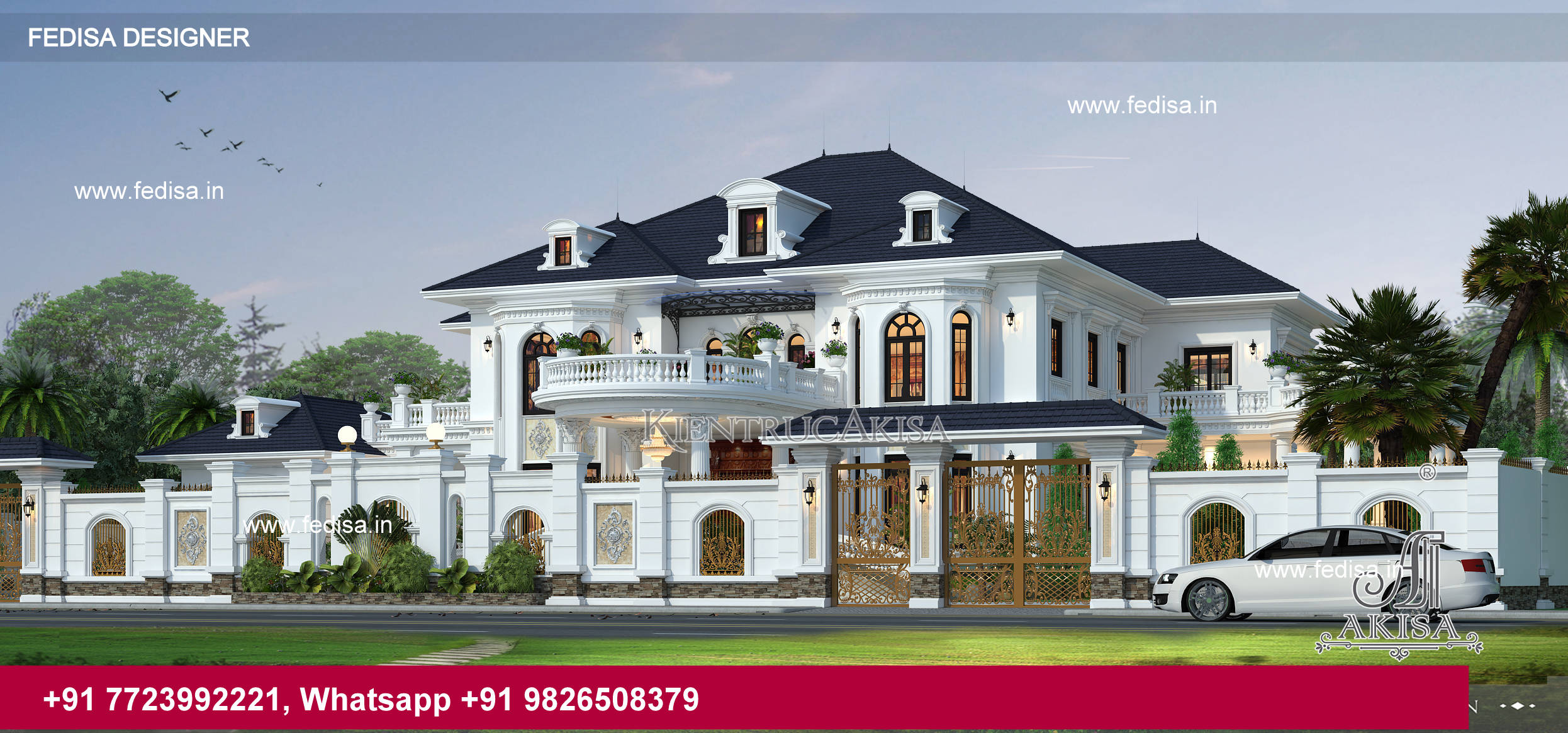 Mẫu dinh thự tân cổ điển đẹp 2 tầng