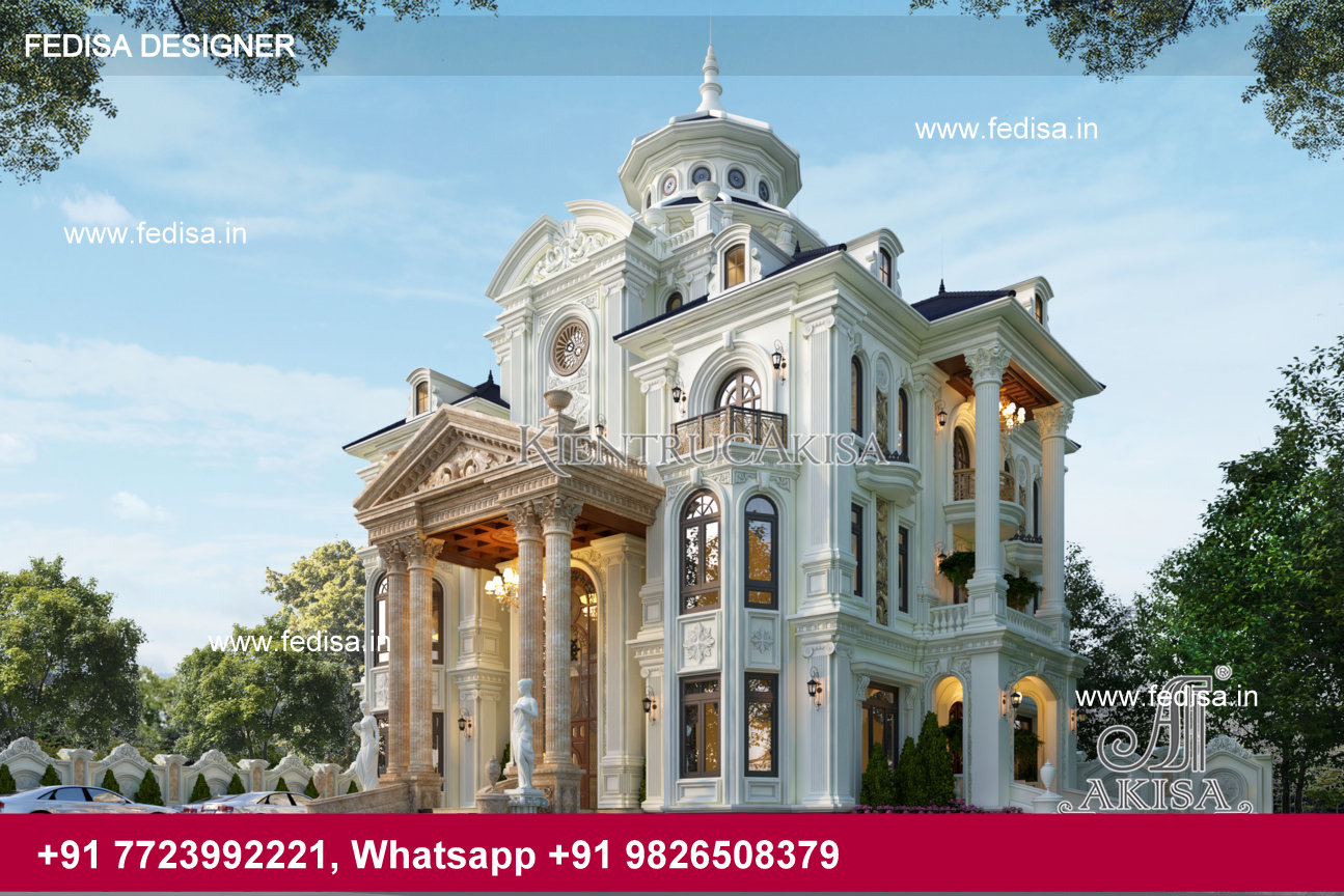 mẫu lâu đài biệt thự 3 tầng tân cổ điển