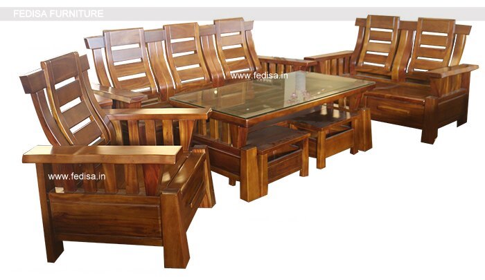 Wooden Sofa Set-3785