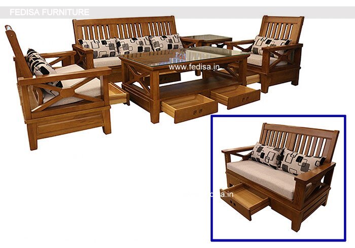 Wooden Sofa Set-3822