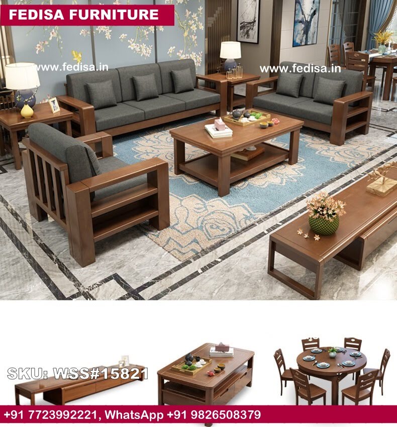 Wooden Sofa Set-4254