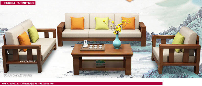 Wooden Sofa Set-4277