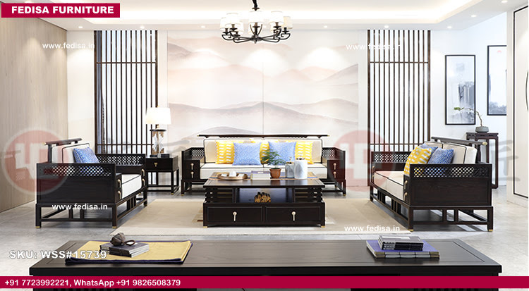 Wooden Sofa Set-4379