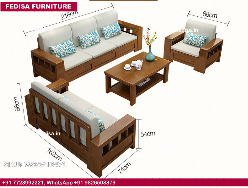 Wooden Sofa Set-4384