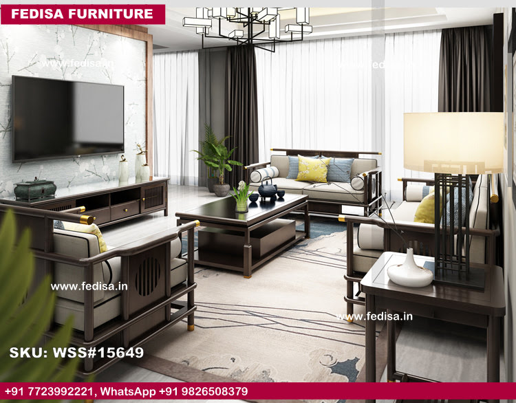 Wooden Sofa Set-4438