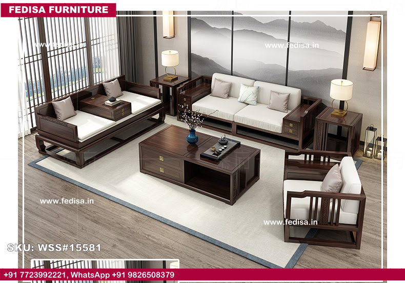 Wooden Sofa Set-4479