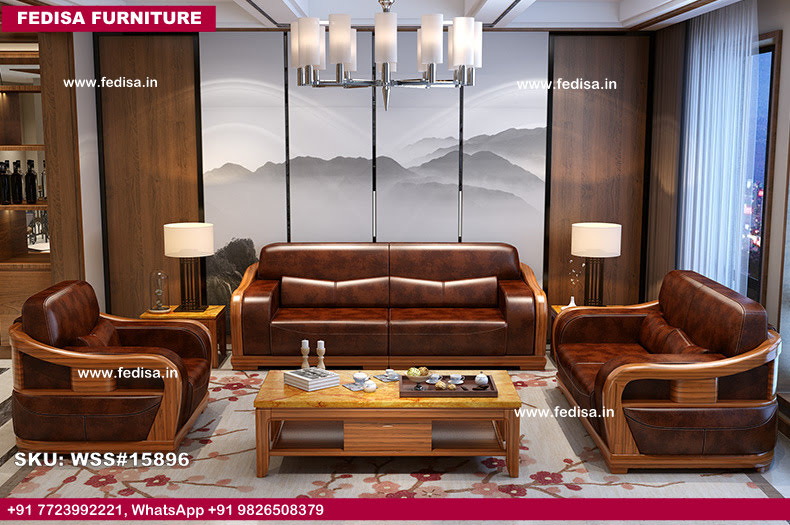 Wooden Sofa Set-4490