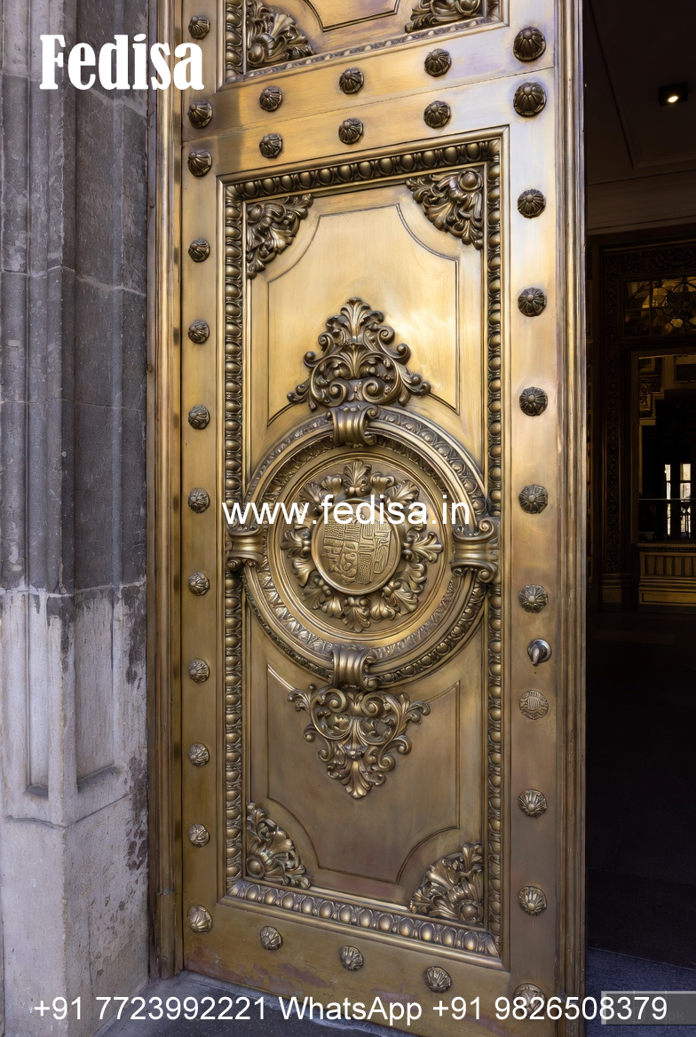 Decorative Brass Railing Design With Floral Patterns Stair Design For Small House