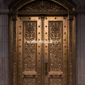 Brass Balcony Railing With Artistic Work Curved Staircase Design