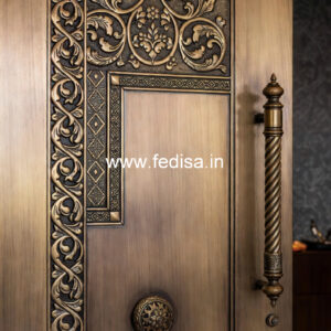 Modern Brass Balcony Railing With Sleek Finish Iron Ladder Design