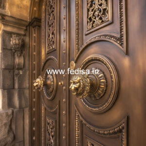 Decorative Brass Stair Railing Design For Villas Round Sidhi Design